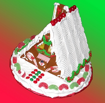 Aframe gingerbread house A-frame Gingerbread House Candies Inside